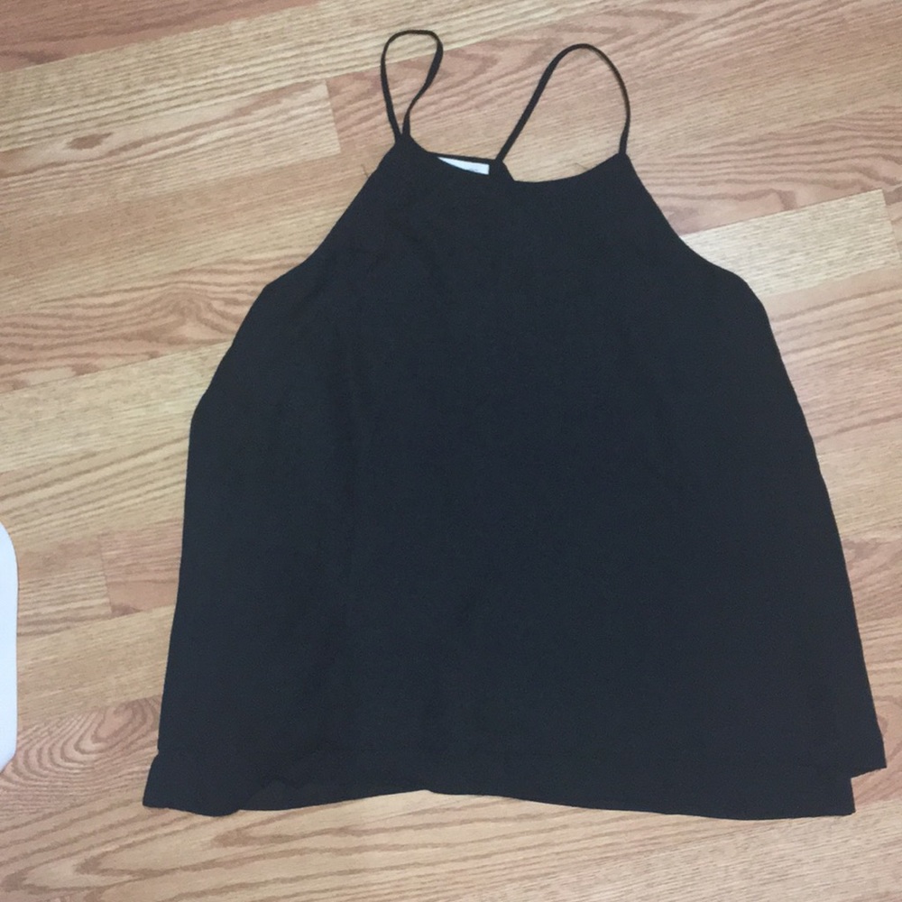 Stella Luce Black Tank High Neck Top
